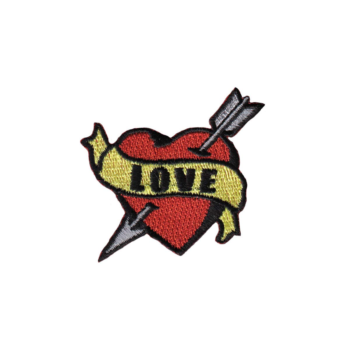 Custom Heart Arrow Name Embroidered Iron On Patch for Jackets, Bags & DIY Crafts - Perfect for Couples Gifts & Tattoo Art Lovers