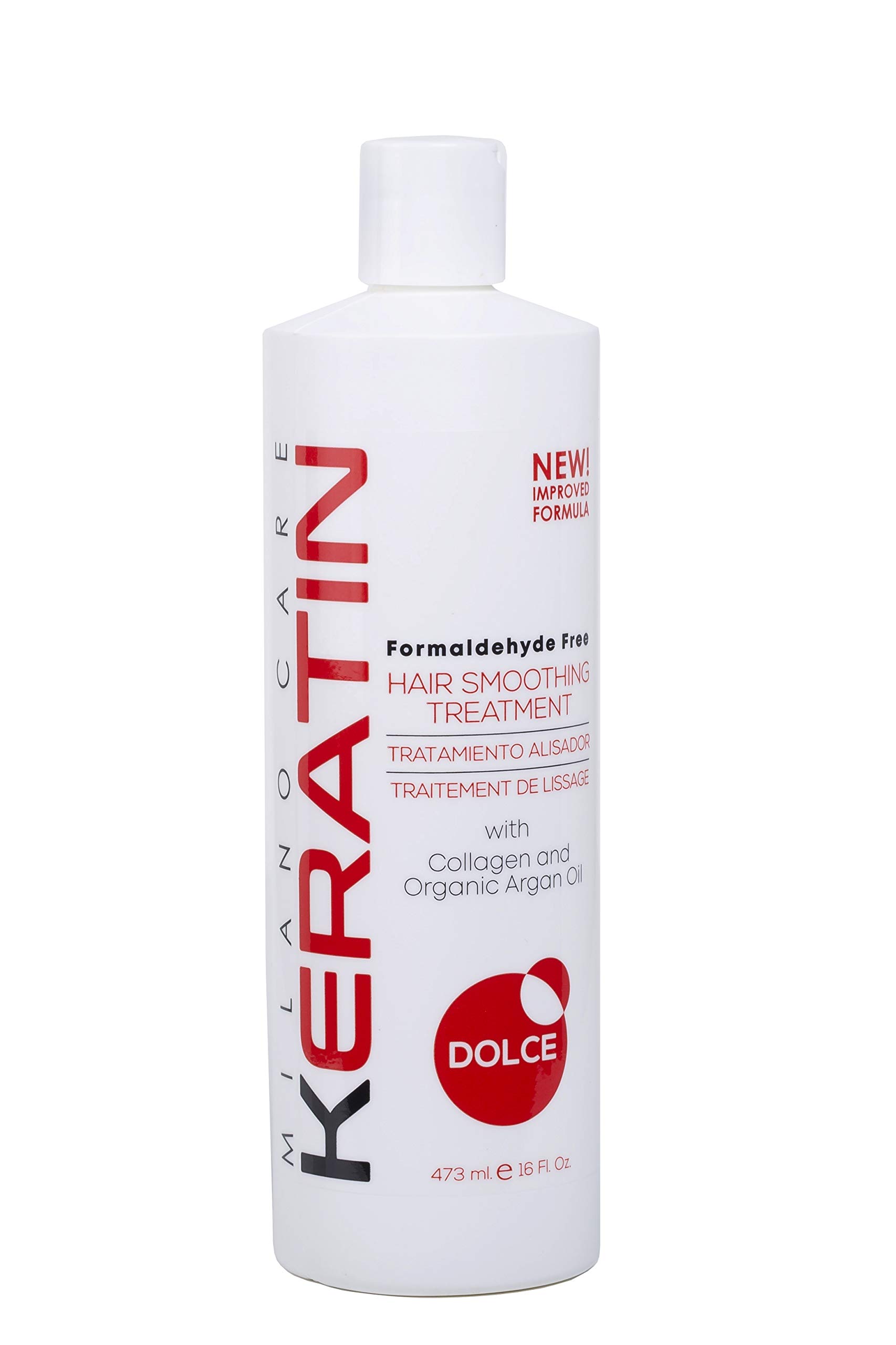 Keratin Hair Smoothing Treatment with Jojoba Oil & Amino Acids - 16 fl oz Professional Salon Hair Mask for Silky Smooth Hair - Perfect for Frizz Control, Heat Protection & Damaged Hair Repair at Home