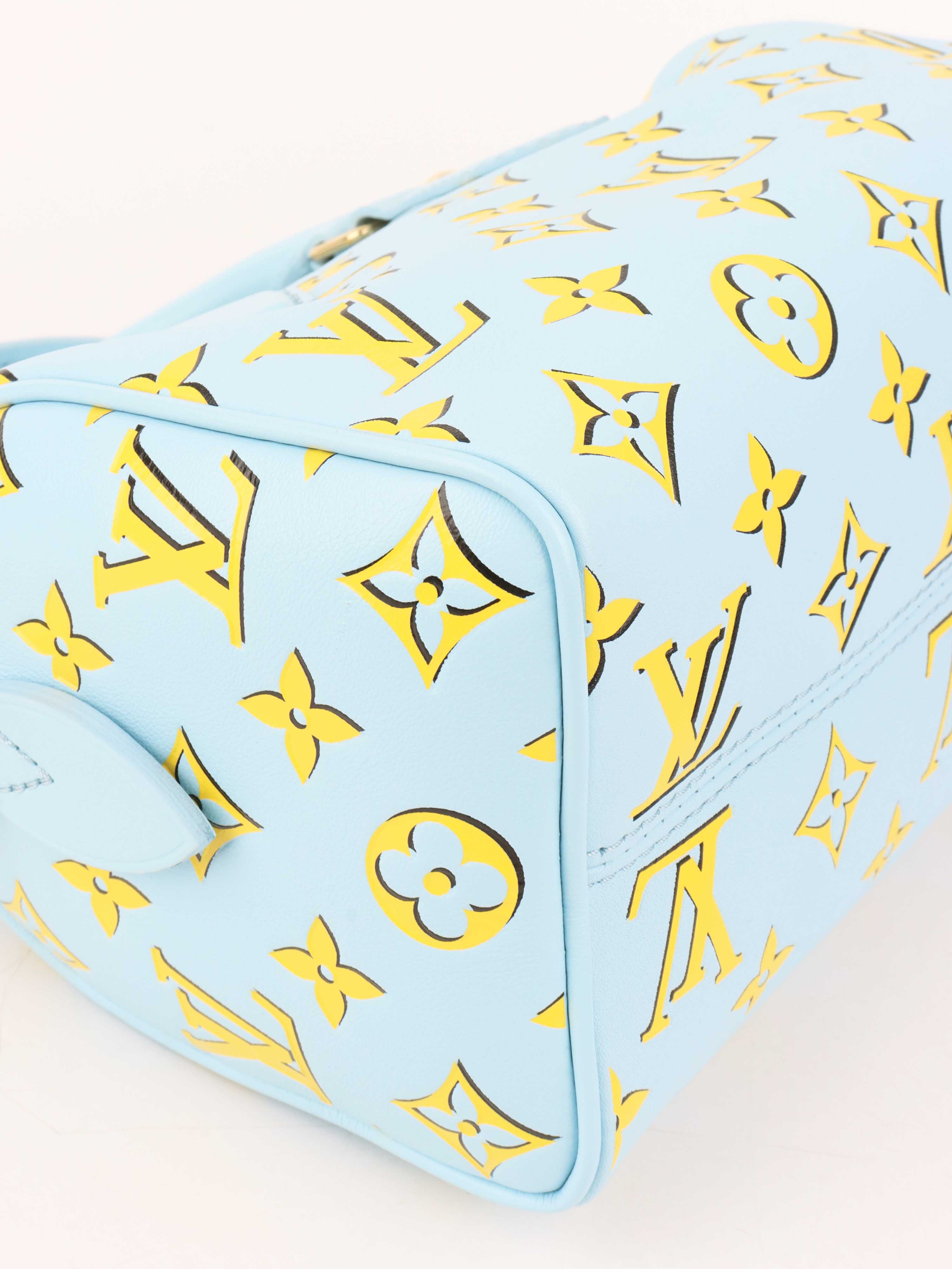 Louis Vuitton Speedy Bandouliere 20 Handbag in Baby Blue - Luxury Crossbody Purse for Women, Perfect for Travel & Everyday Use