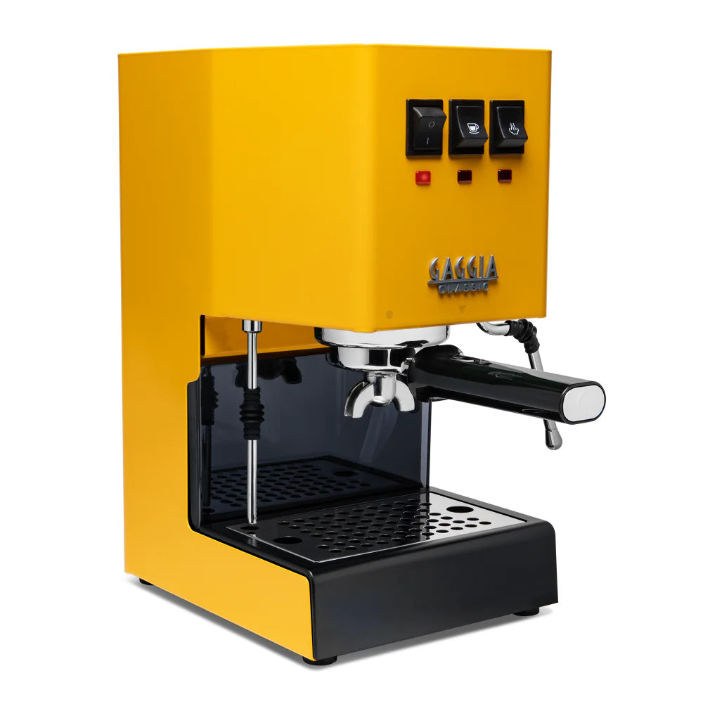Gaggia Classic Pro E24 Espresso Machine in Sunshine Yellow - Premium Italian Coffee Maker for Home Baristas & Coffee Lovers - Perfect for Kitchen, Office & Cafe Use