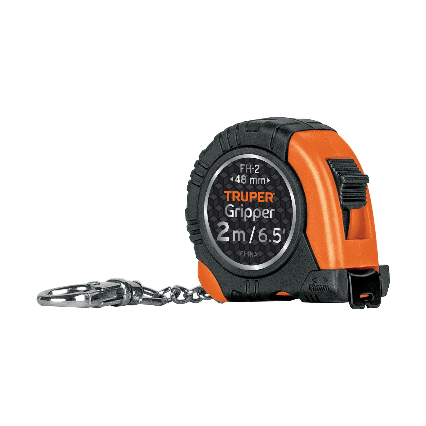 TRUPER FH-2 Keychain Measuring Tape - Compact Retractable Gripper Tape Measure for DIY, Construction & Home Improvement - Perfect for Handymen, Contractors & Everyday Carry (EDC)