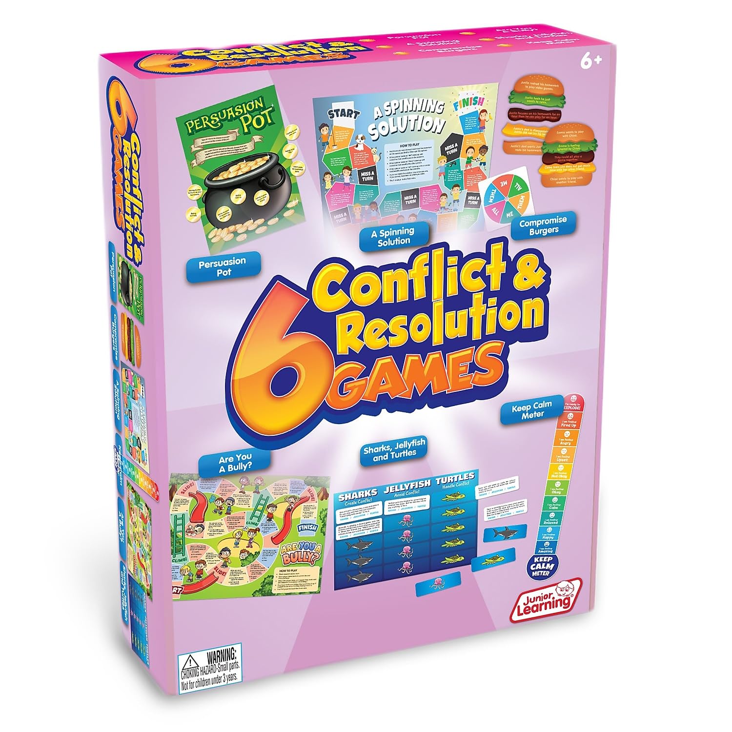 Junior Learning 6 Educational Conflict Resolution Games for Kids - Social Emotional Learning Activities for Classroom & Home
