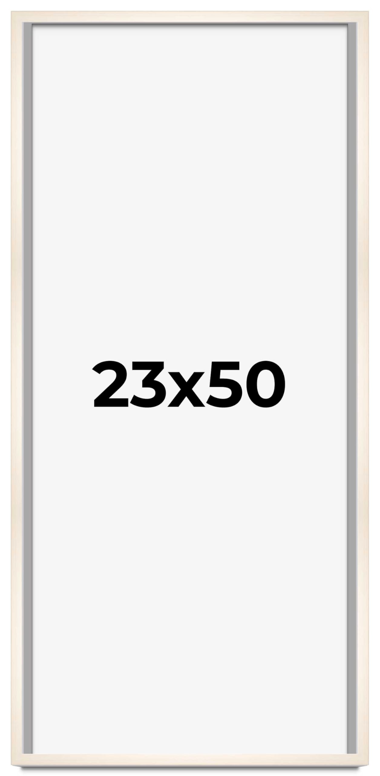 CountryArtHouse 23x50 Whitewashed Solid Wood Picture Frame - 0.8125 Inch Moulding Width with UV Acrylic Plexiglass, Acid-Free Foam Backing & Hanging Kit | Perfect for Gallery Walls, Home Decor & Office Art Displays