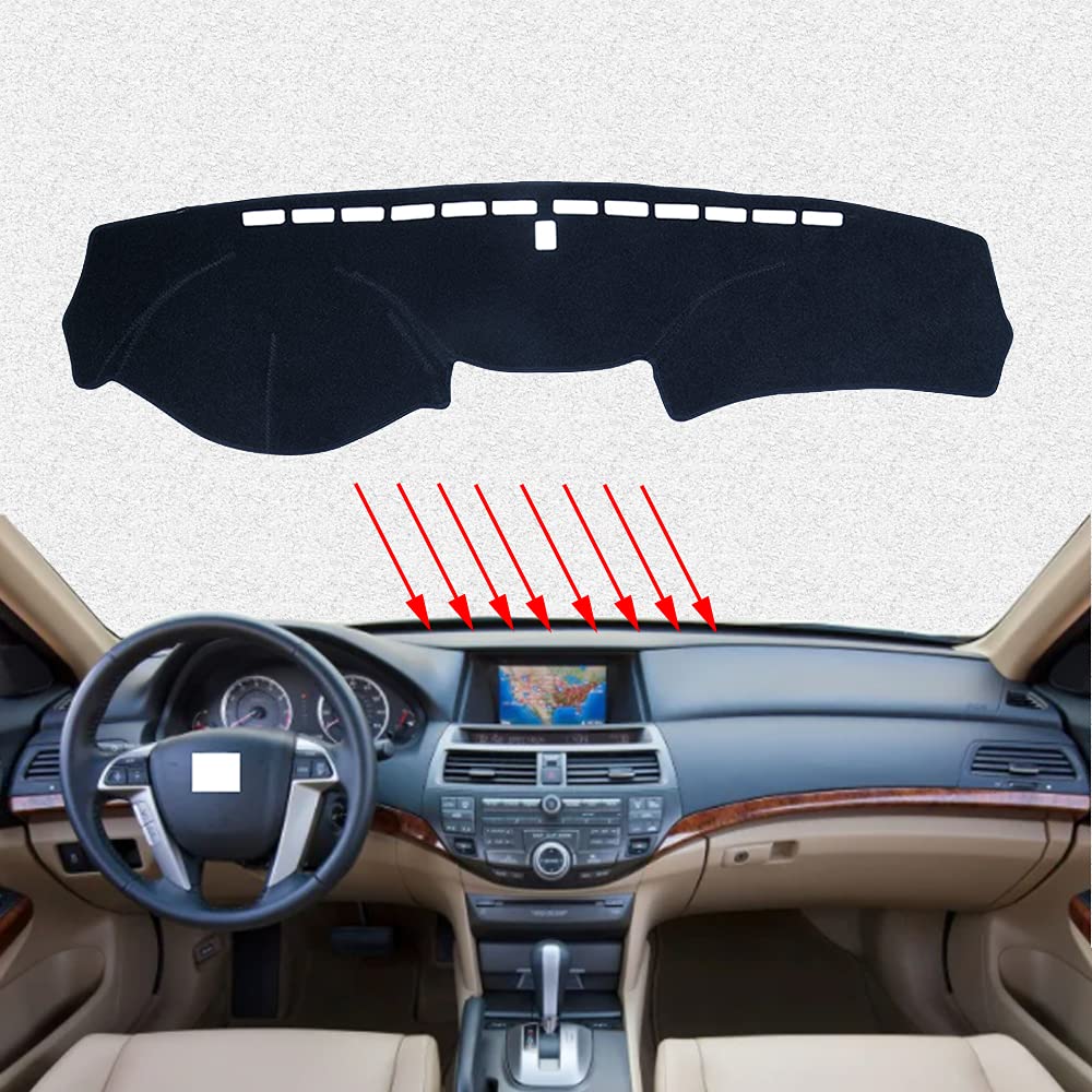 Custom Fit Dashboard Cover Mat for Honda 8th Gen Accord (2008-2013) - Anti-Glare & Crack Protection Interior Accessories | Perfect for Sun Protection & Car Interior Upgrade