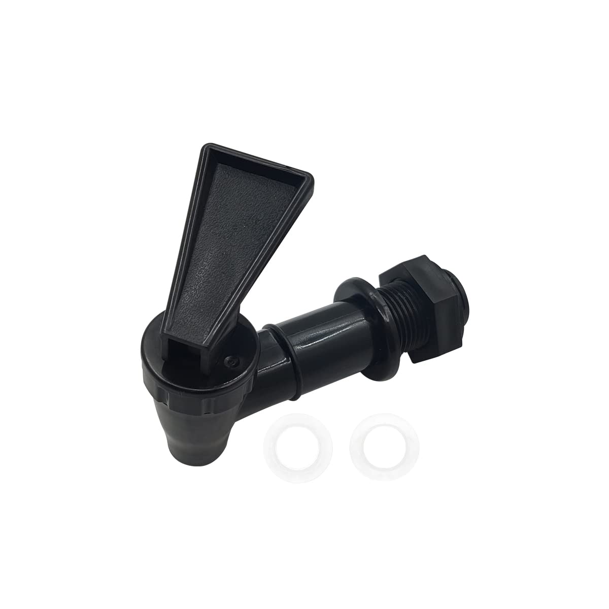 2 Pcs Replacement Cooler Faucet - BPA Free Plastic Water Spigot with Reusable Spout & Lever Dispenser for Beverage Crocks - Perfect for Outdoor Camping, Picnics & Home Water Dispensers (Black)