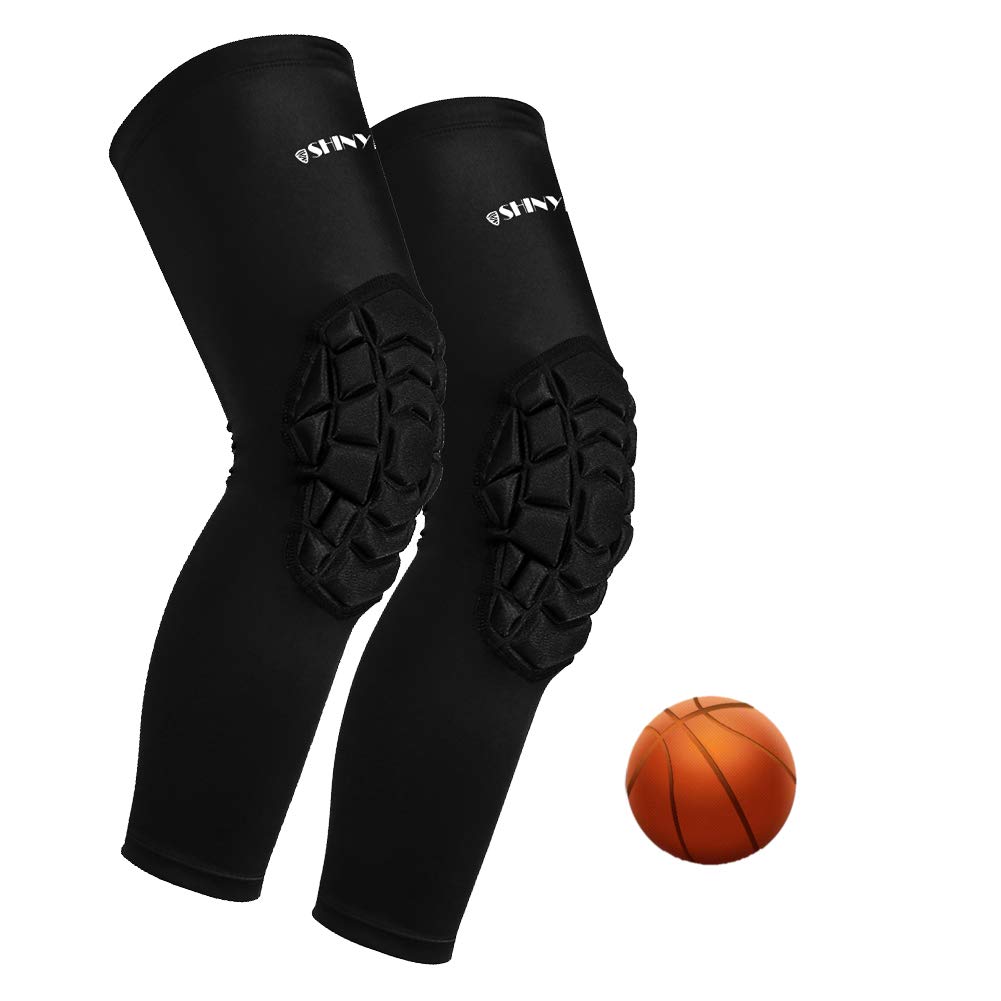 SHINYPRO Volleyball & Football Knee Pads for Youth & Adults - 3D Honeycomb Protective Knee Guards for Wrestling, Dance, Sports - Comfortable Knee Support for Volleyball, Football, Basketball, Gym Workouts