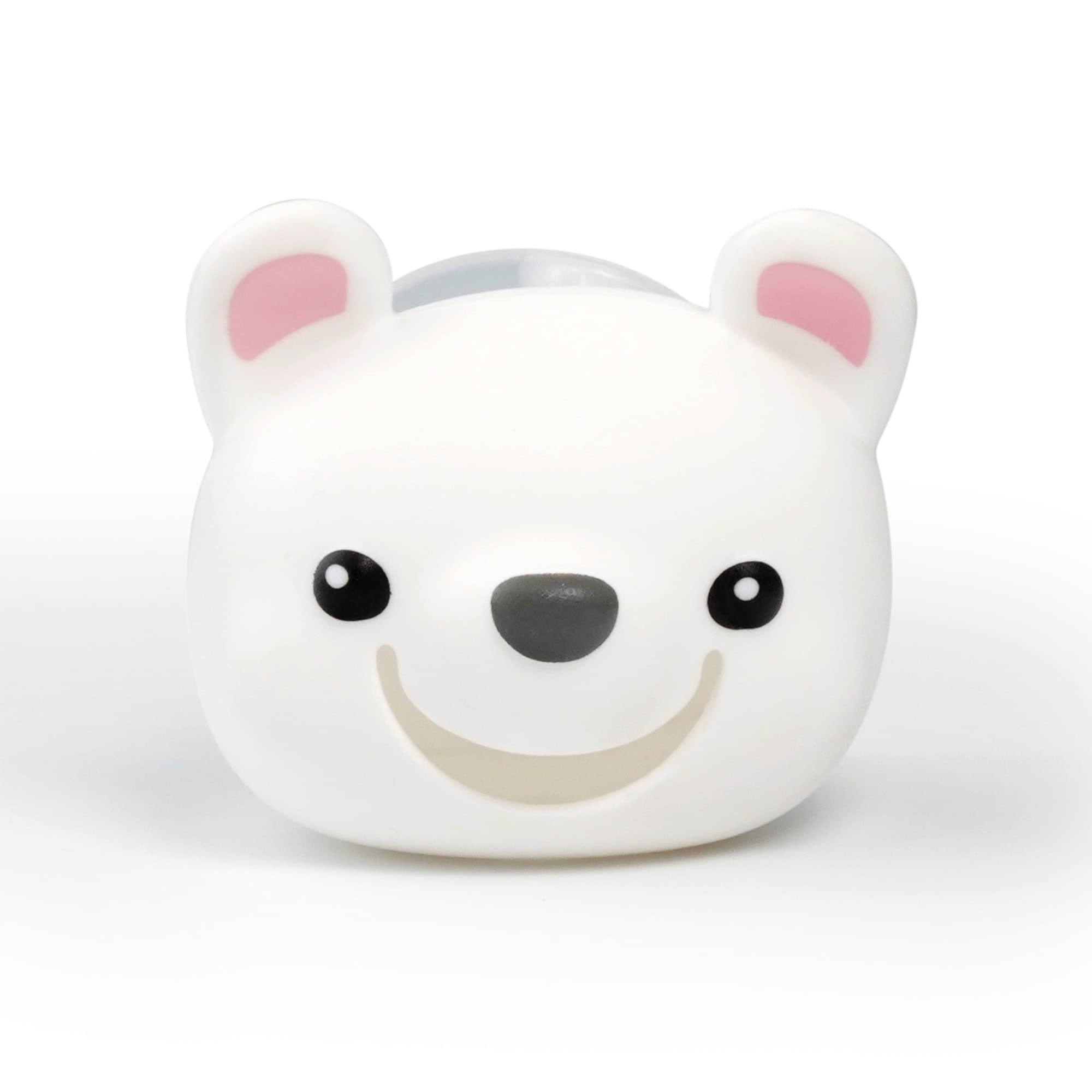 Hoobbe Polar Bear Toothbrush Holder for Kids - Bathroom Organizer with Suction Cup for Mirror/Wall Mounting