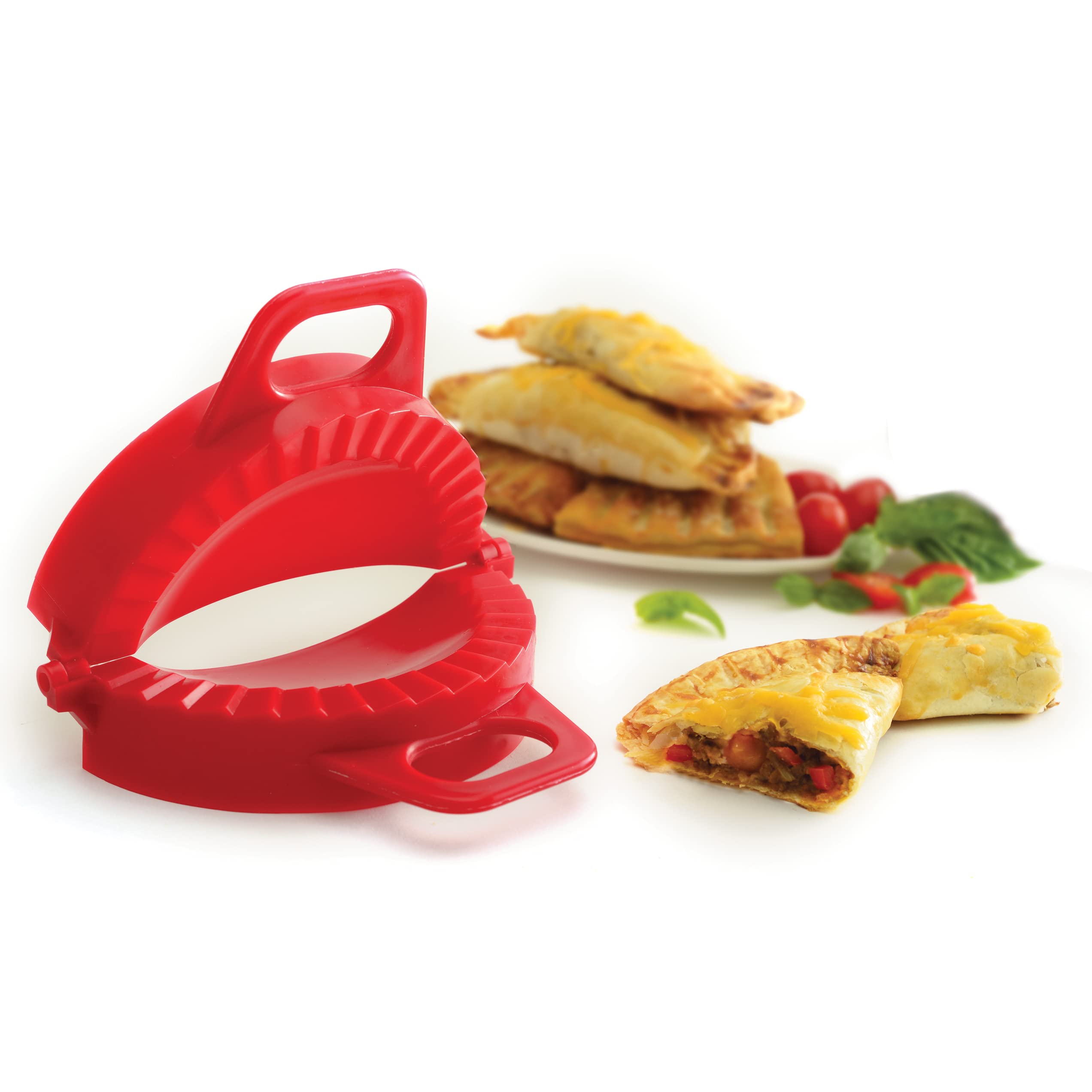 Norpro Large Dough Press for Dumplings, Cookies & Pastries - Heavy Duty Stainless Steel Dumpling Maker - Perfect for Homemade Dumplings, Empanadas & Pie Crusts (Kitchen Baking Tool)