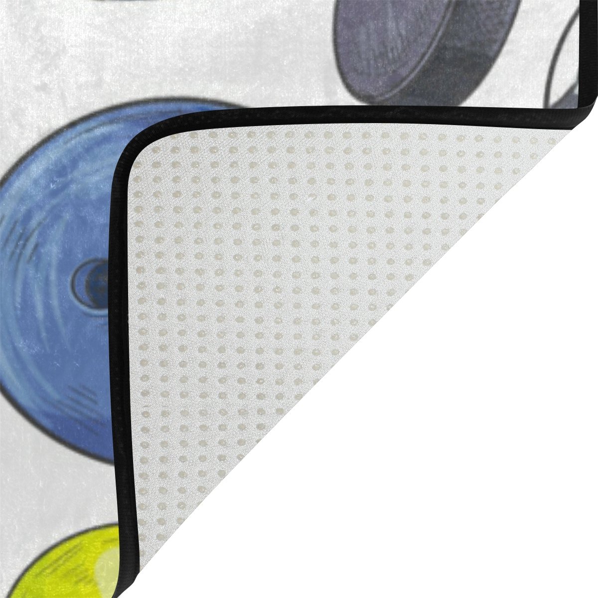 ALAZA Modern Geometric Sports Rug - Tennis, Basketball & Soccer Design - 5'3