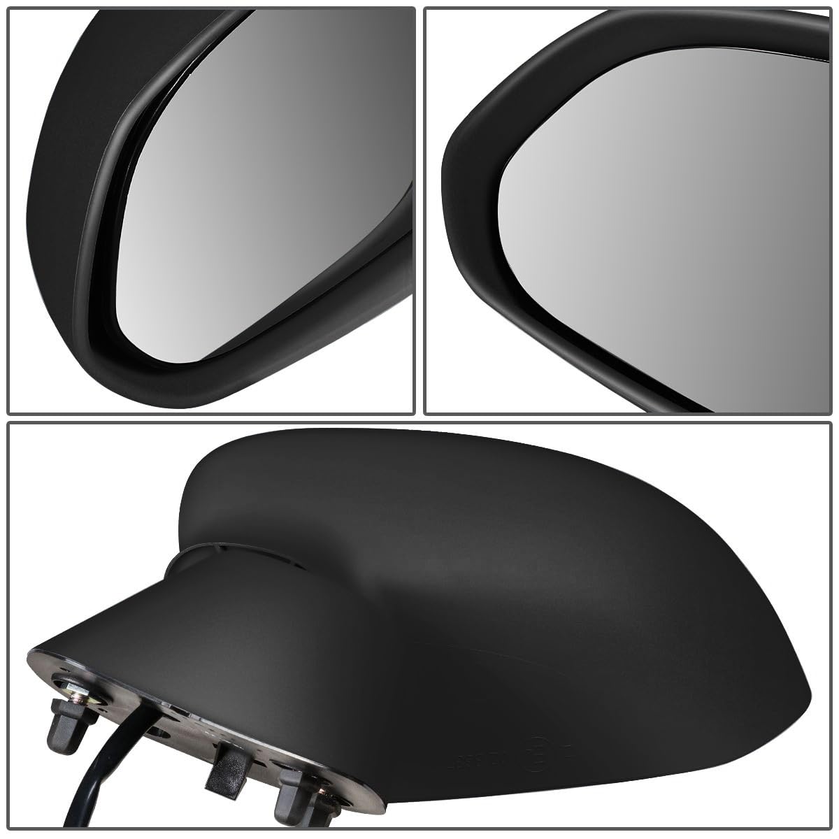 Auto Dynasty HO1320235 Manual Folding Power Adjustable Black Rear View Mirror for 2007-2008 Honda Fit (Driver Side Left) - Perfect Replacement for Enhanced Visibility & Safety While Driving
