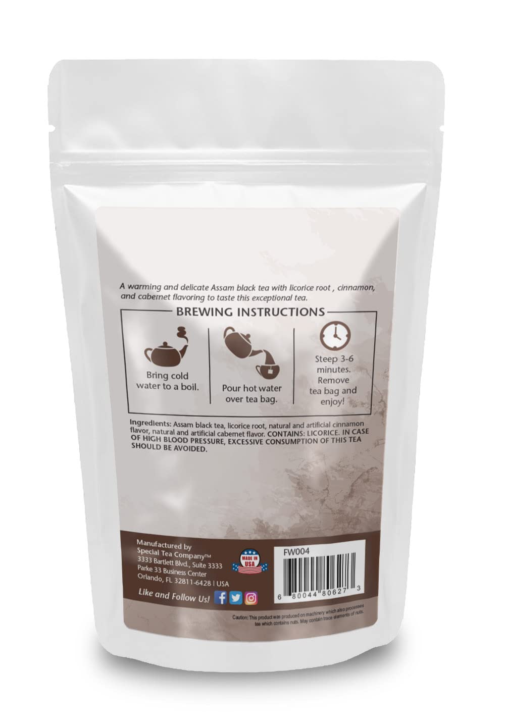 Premium Cabernet Black Tea Bags - 20 Count | Rich & Bold Flavor | Perfect for Morning Boost or Afternoon Relaxation | Special Tea Jungle Collection