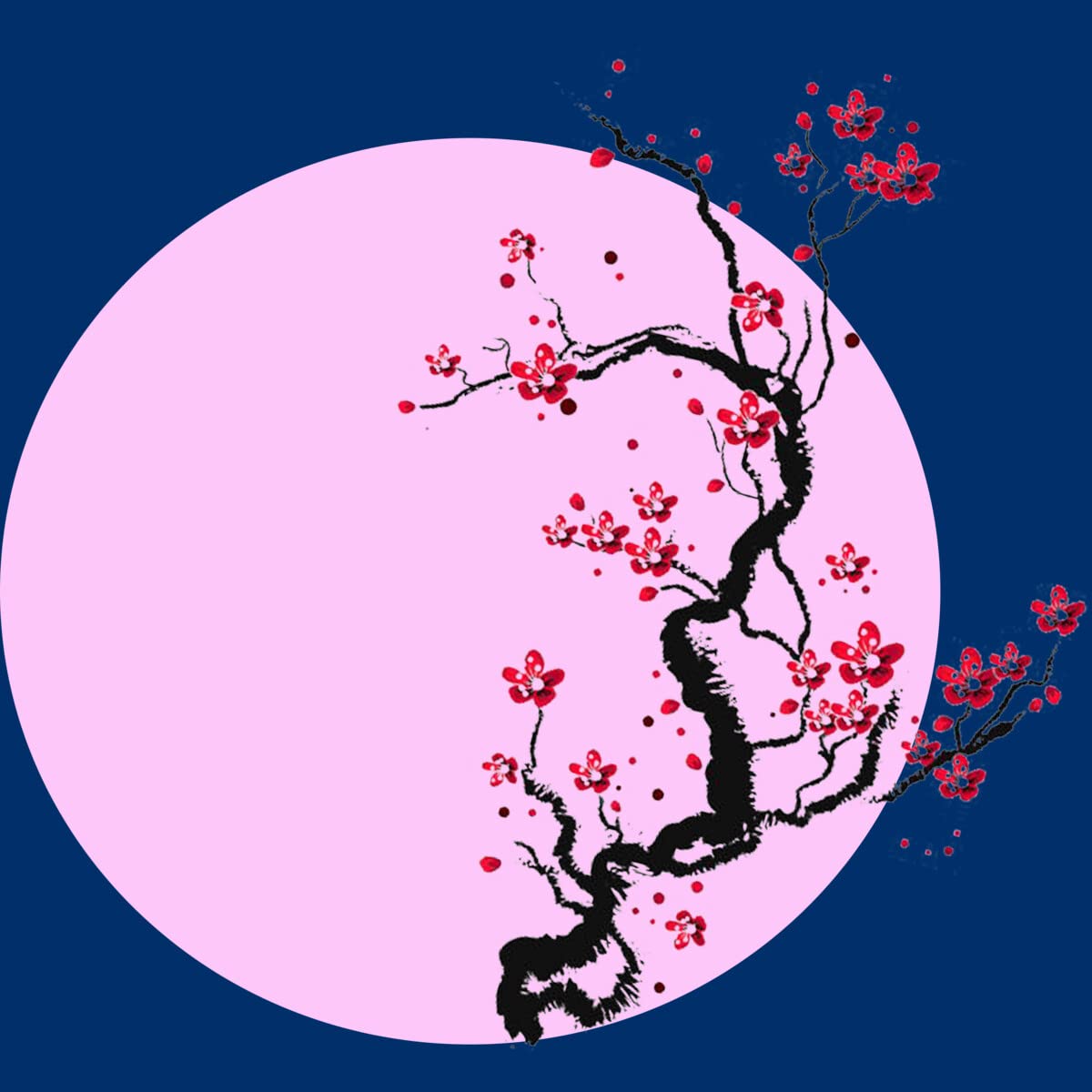 Anime Cherry Blossom Tree Graphic T-Shirt for Men | Stylish Japanese-Inspired Casual Tee | Perfect for Anime Fans, Cosplay, and Everyday Wear