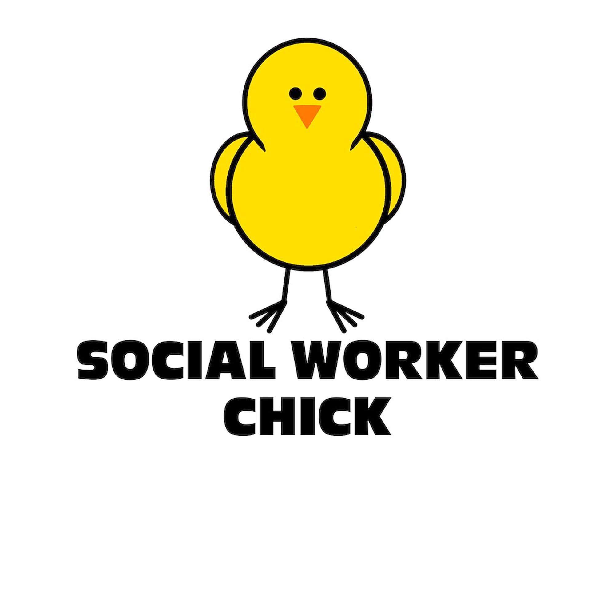 Social Worker Chick Tote Bag - Natural Canvas Reusable Shopping Tote for Professionals - Perfect for Work, Groceries & Everyday Use