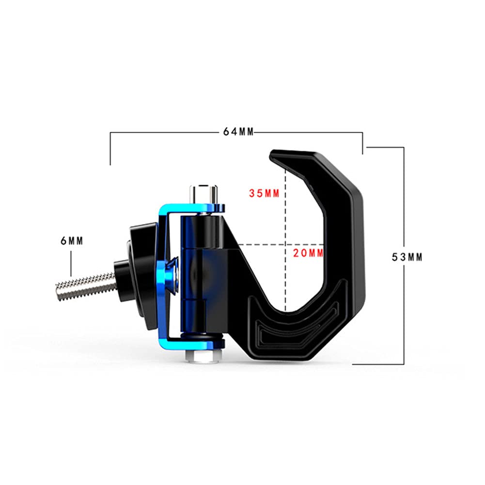 Zcargel Motorcycle Hook - Double Hook Helmet & Bag Holder - Durable Aluminum Alloy for Luggage & Helmets - Garage & Road Use