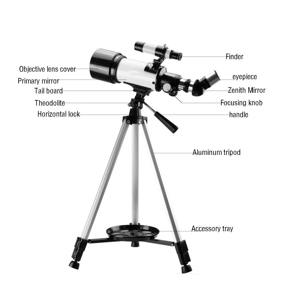 70mm Aperture 400mm AZ Mount Refractor Telescope for Astronomy Beginners & Kids - Portable Travel Telescope with Tripod for Stargazing, Camping & Outdoor Adventures (Package A)