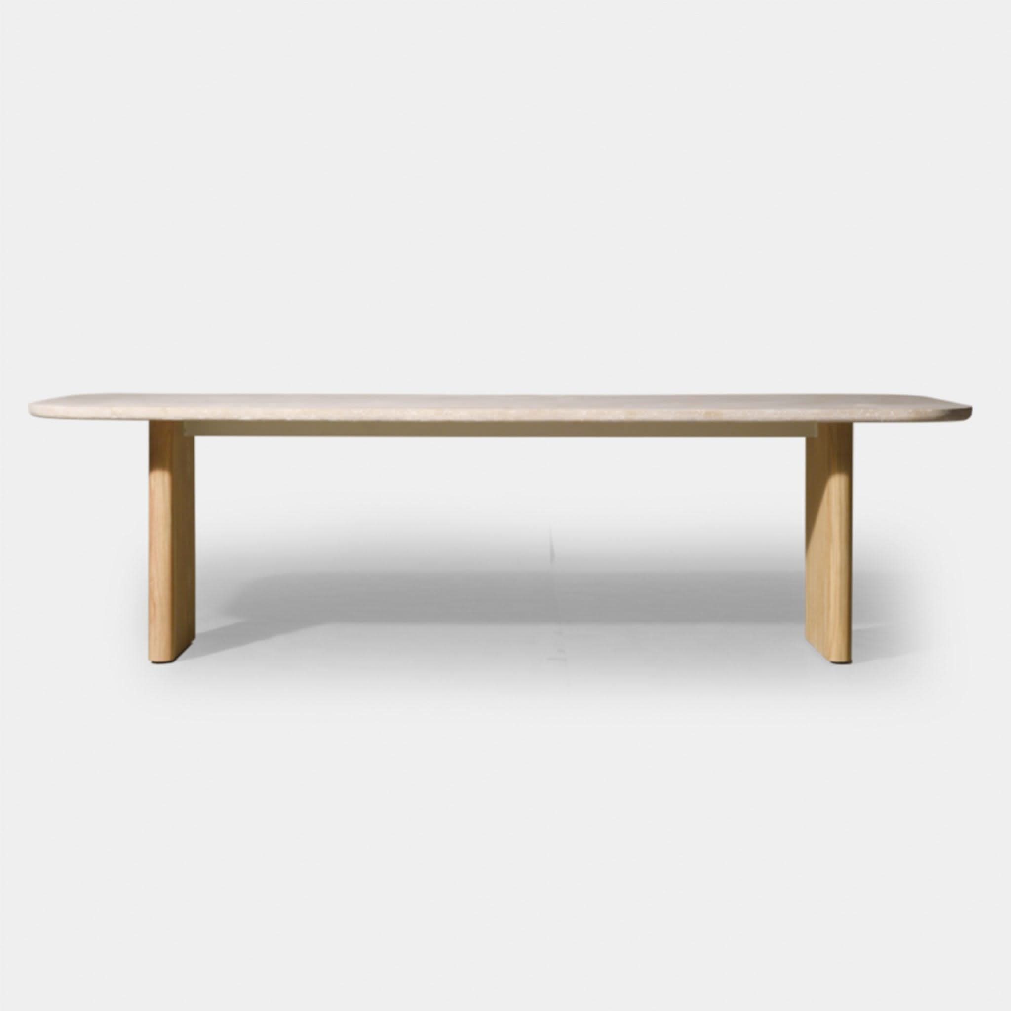 Victoria Teak Dining Table 2600 - Solid Teak Wood Outdoor Dining Table for 6-8 People | Weather-Resistant Patio Furniture for Garden, Backyard & Poolside Dining