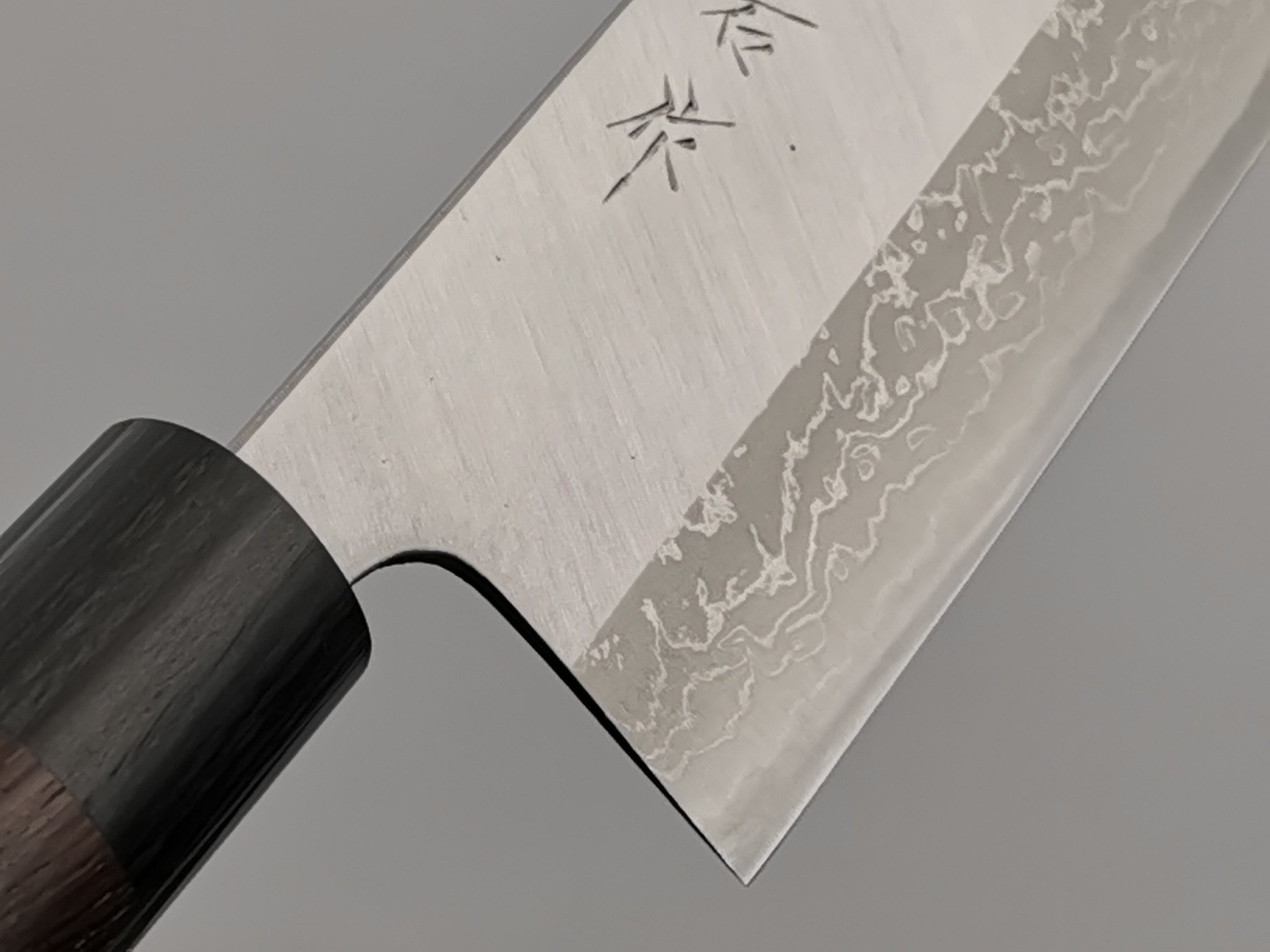 Premium Muneishi Aogami Stainless Clad Damascus Nakiri Knife - Japanese Vegetable Knife for Professional Chefs & Home Cooking - Perfect for Slicing, Dicing & Chopping Vegetables