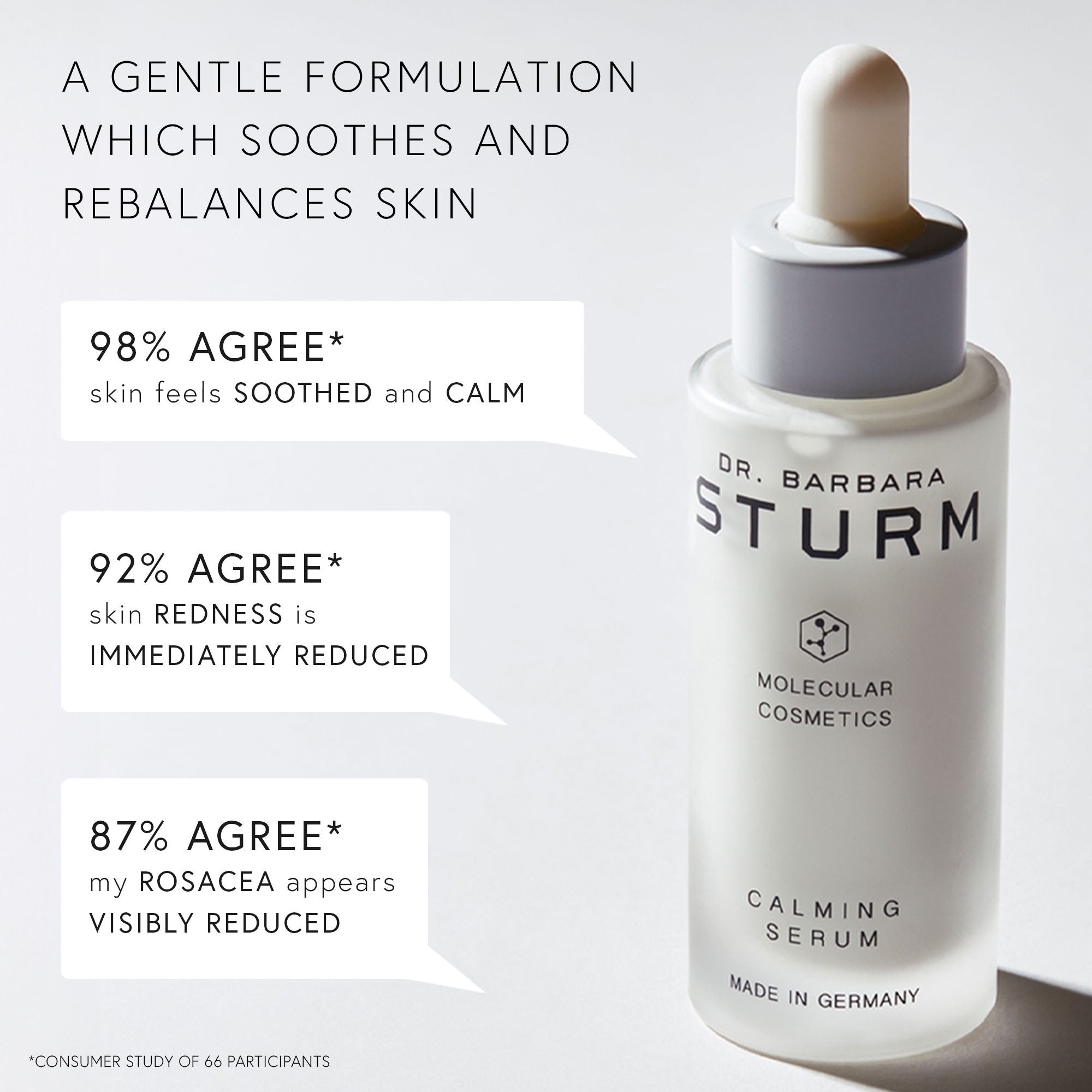 Dr. Barbara Sturm Calming Serum for Sensitive Skin – Anti-Redness & Soothing Face Treatment – Perfect for Daily Skincare Routine & Post-Procedure Care