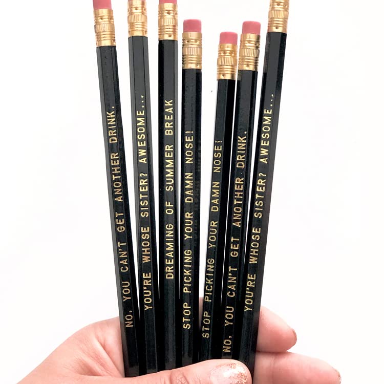 Funny Teacher Pencils Set - Sarcastic #2 Pencils for Educators (Pack of 7, Unsharpened) | Perfect for Classroom Gifts, Teacher Appreciation & Back to School Supplies