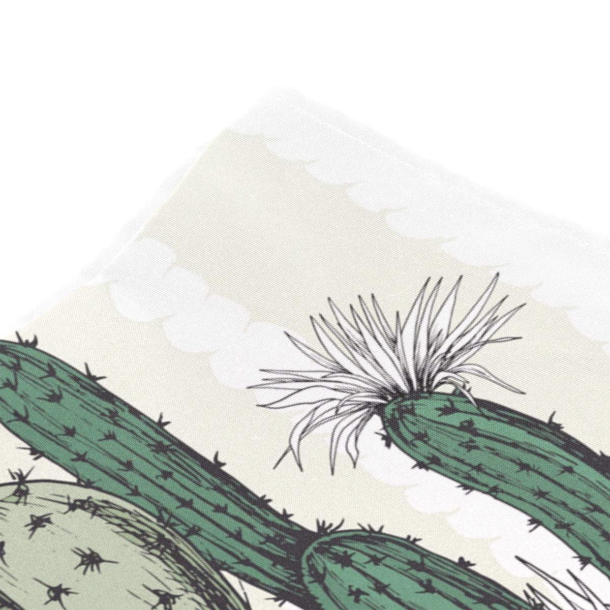 Cactus Tapestry with Bear & White Flowers - 60x40 Inch Vertical Wall Hanging, Polyester Boho Wall Art for Bedroom Headboard & Living Room Decor | Perfect for Dorm, Nursery & Bohemian Home Decor