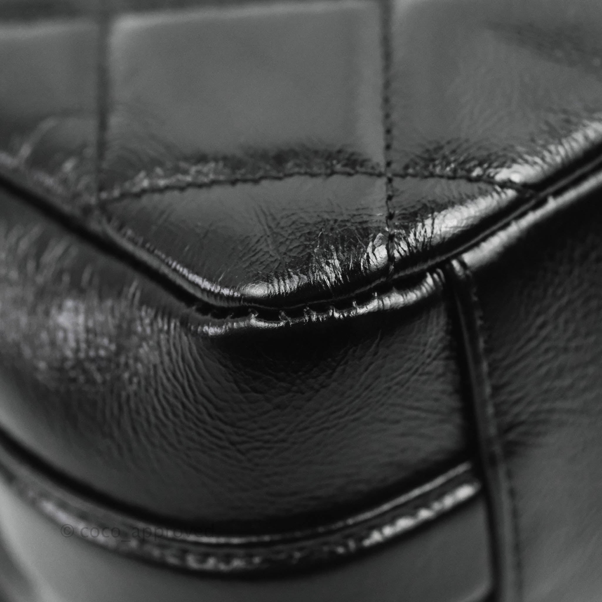 Chanel CC Flap Bag Quilted Leather Shoulder Bag - Shiny Aged Calfskin with Gold Hardware | Luxury Designer Handbag for Women, Perfect for Evening Parties & Special Occasions