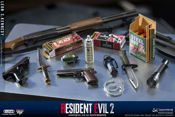Damtoys 1/6 Scale Resident Evil 2 RE2 Leon S. Kennedy Action Figure DMS030 - Collectible Model for Horror Game Fans & Display