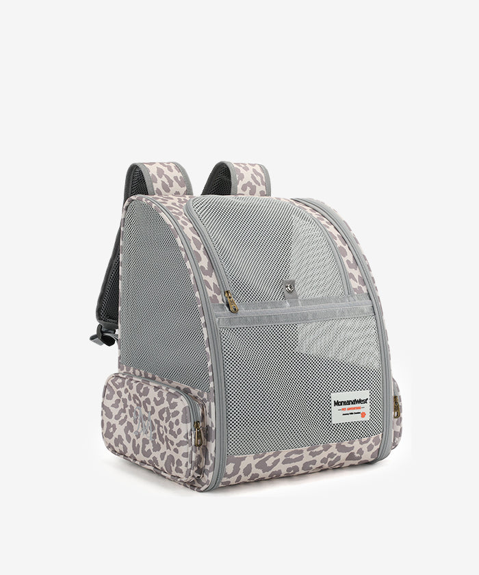 Montana West Print All-Side Mesh Pet Carrier Backpack - Lightweight & Breathable for Small Dogs & Cats - Perfect for Travel, Hiking & Outdoor Adventures