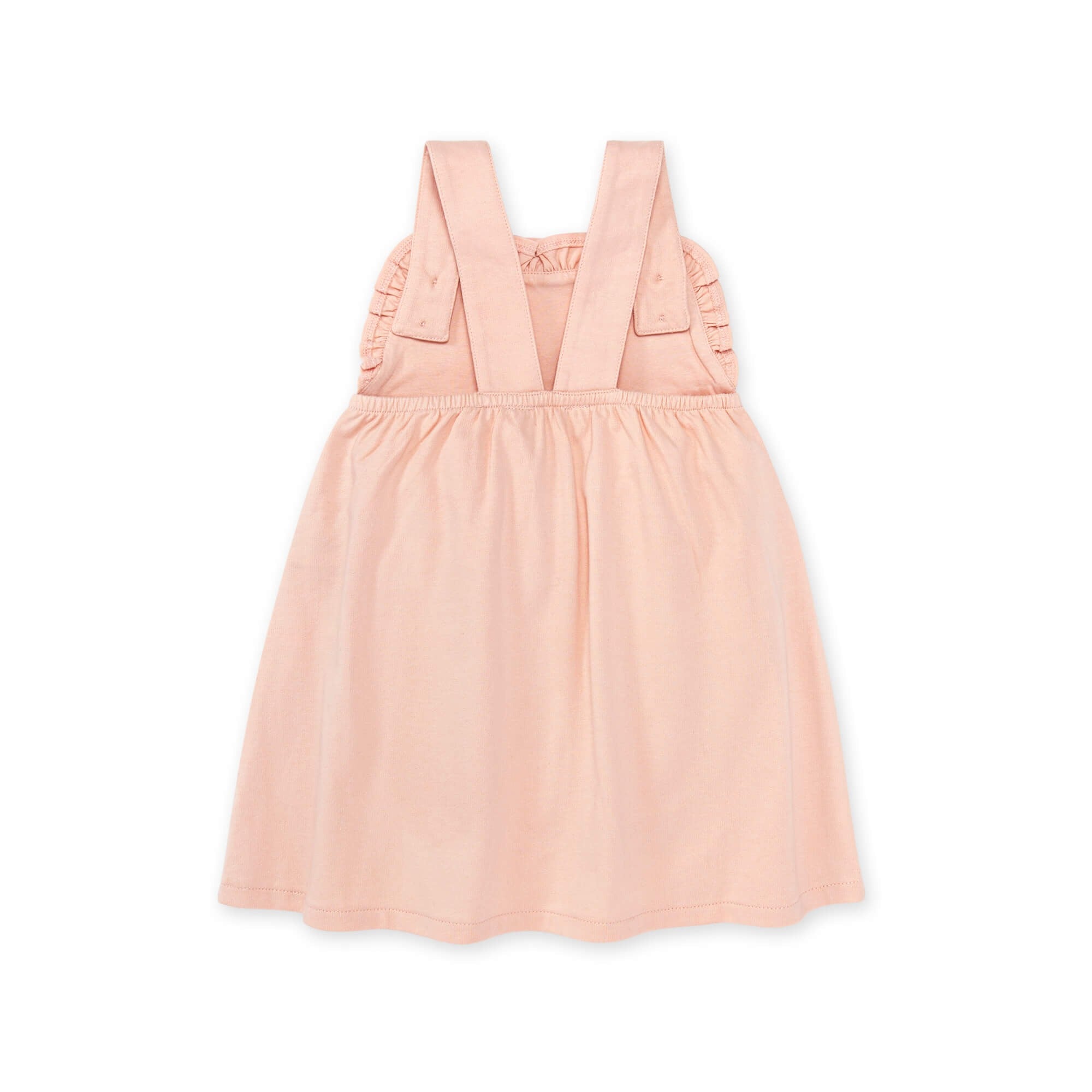 French Terry Dress for Toddlers - Soft Pink Sand Color | Perfect for Playdates, Daycare & Casual Outings