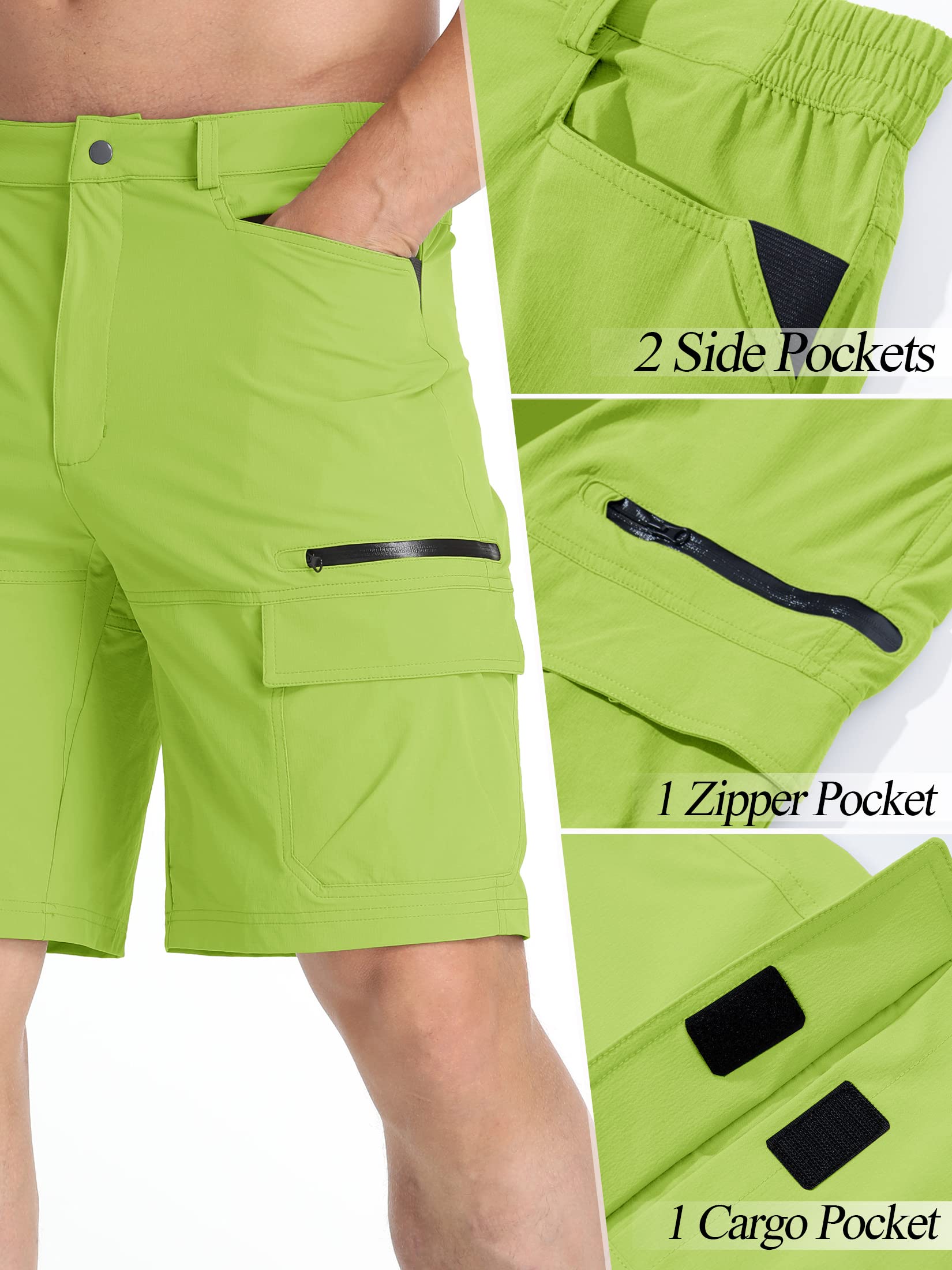 TACVASEN Men's Quick Dry Cargo Shorts - Lightweight Summer Outdoor Hiking & Work Shorts for Men, No Belt Included - Perfect for Camping, Travel & Casual Wear