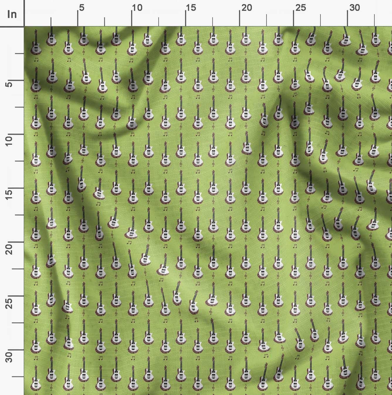 Soimoi Moss Georgette Brown Fabric by The Yard - 42 Inch Wide Printed Fabric for Apparel, Home Decor & Musical Instrument Cases - Perfect for Dresses, Curtains & Guitar Bag Designs
