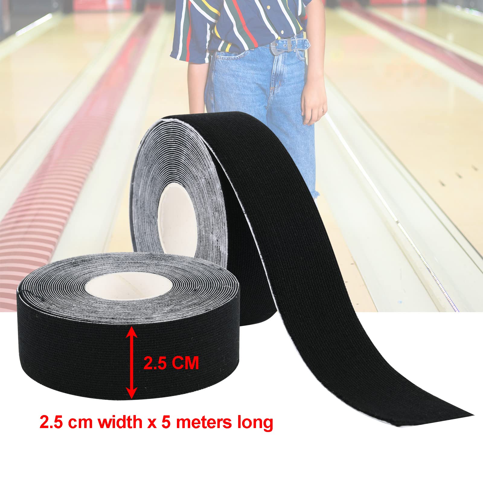 Cosmos Set of 2 Rolls Elastic Bowling Finger Tape & Thumb Tape - 2.5 cm x 5m Each - Protective Sports Accessories for Bowlers, Exercise & Workout | Perfect for League Play, Practice Sessions & Tournament Preparation
