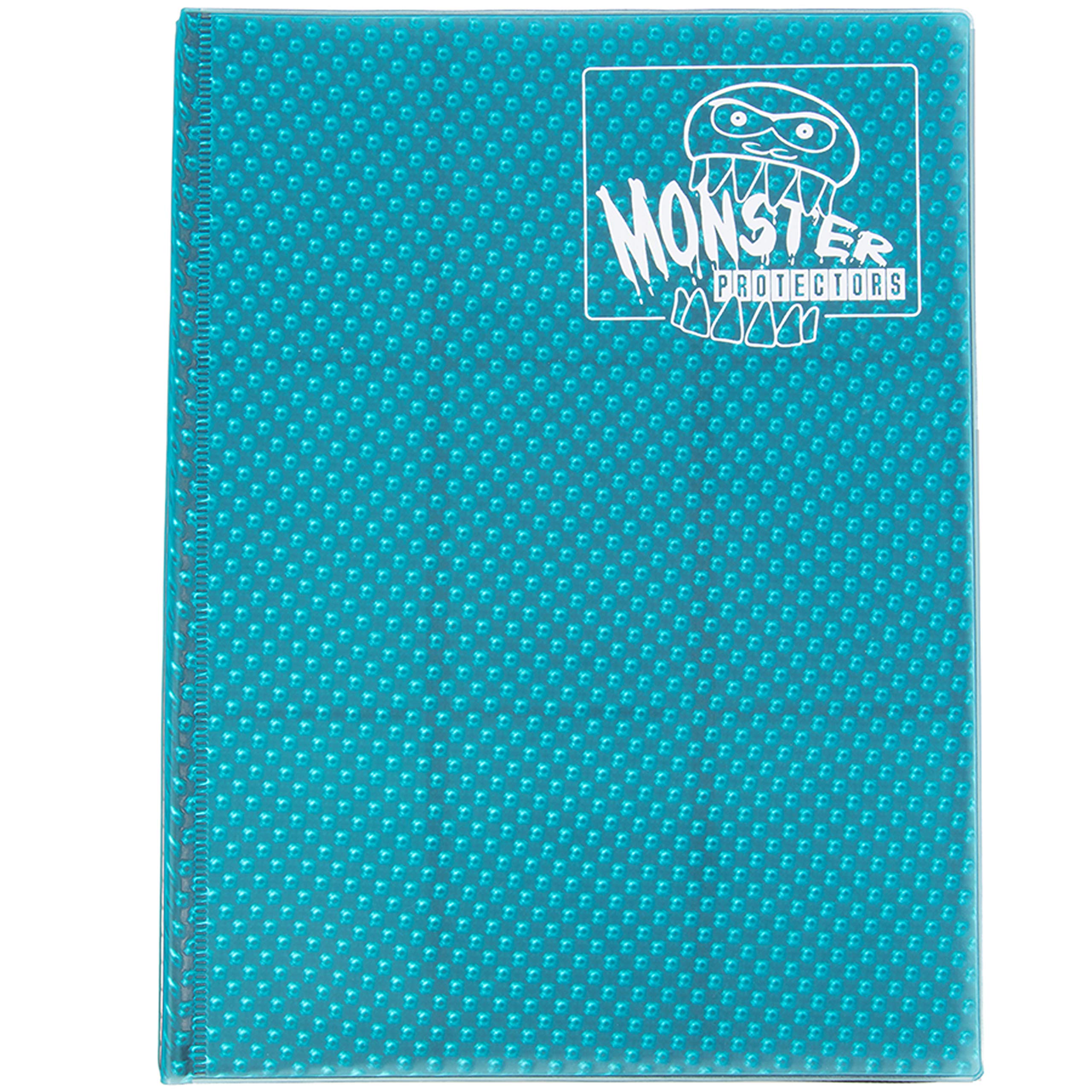 Monster Binder - 9 Pocket Trading Card Album - Holofoil Aqua Blue - Holds 360 Cards - Compatible with Yu-Gi-Oh, Magic: The Gathering, and Pokémon TCG - Perfect for Collectors, Tournaments, and Card Storage