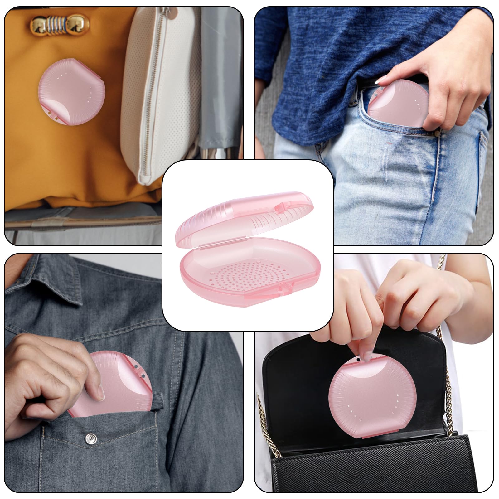 ARGOMAX Aligner Case for Invisalign & Retainers - Orthodontic Storage Box (1 Pack, Pink) - Perfect for Travel, School & Daily Use