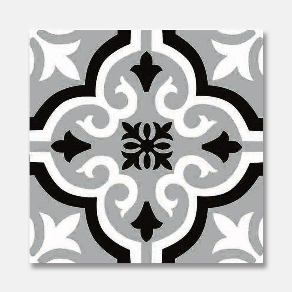 Premium Somerset Burnley Encaustic Look 200x200mm Matte Porcelain Tile - Perfect for Kitchen Backsplash, Bathroom Flooring & Modern Interior Design