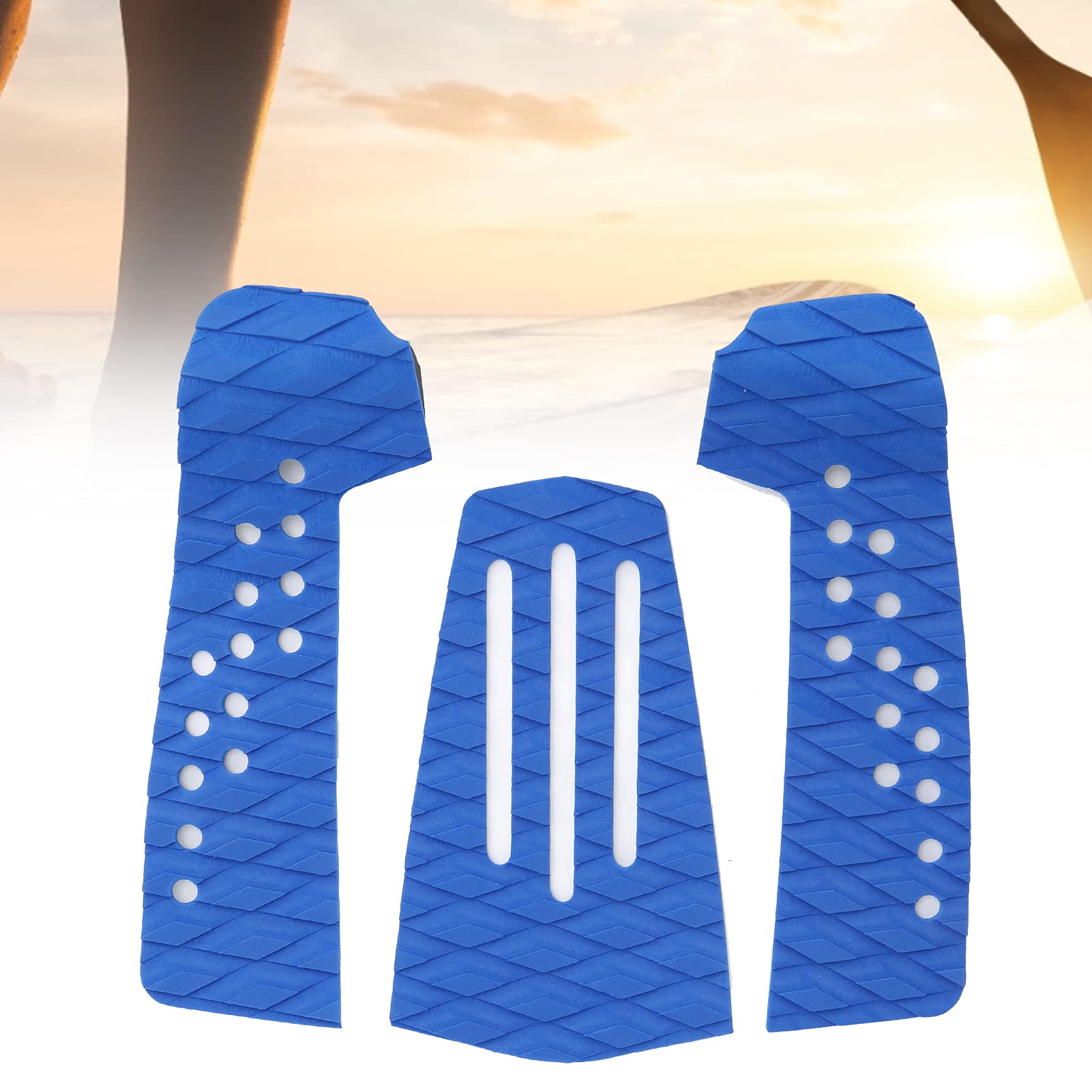Non-Slip Surfboard Traction Pad - Anti-Skid Deck Grip for Surfing | Blue Degreasing Plate Accessory | Perfect for Wave Riding & Board Control
