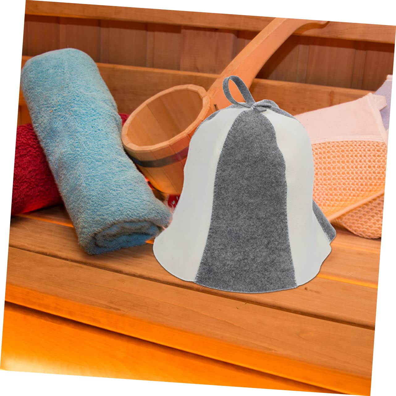 YARNOW 10-Pack Felt Sauna Hats for Women & Men - Russian Bath Caps, Large Shower Hats, Fashionable Spa Accessories for Sauna, Steam Room & Home Relaxation