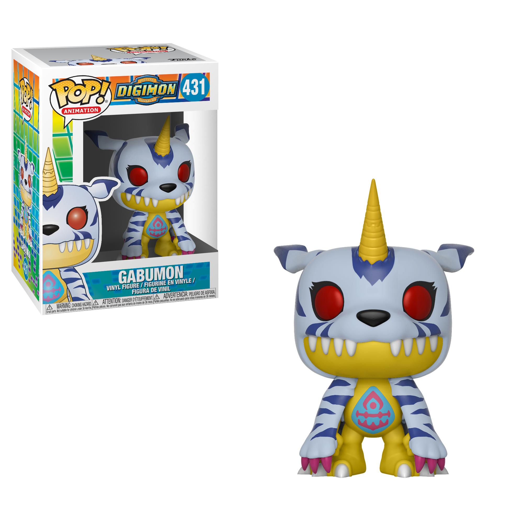 Funko Pop! Digimon Gabumon #431 Vinyl Figure - Collectible Anime Toy for Fans & Gift for Digimon Lovers | Perfect for Display, Decor, and Anime Collections