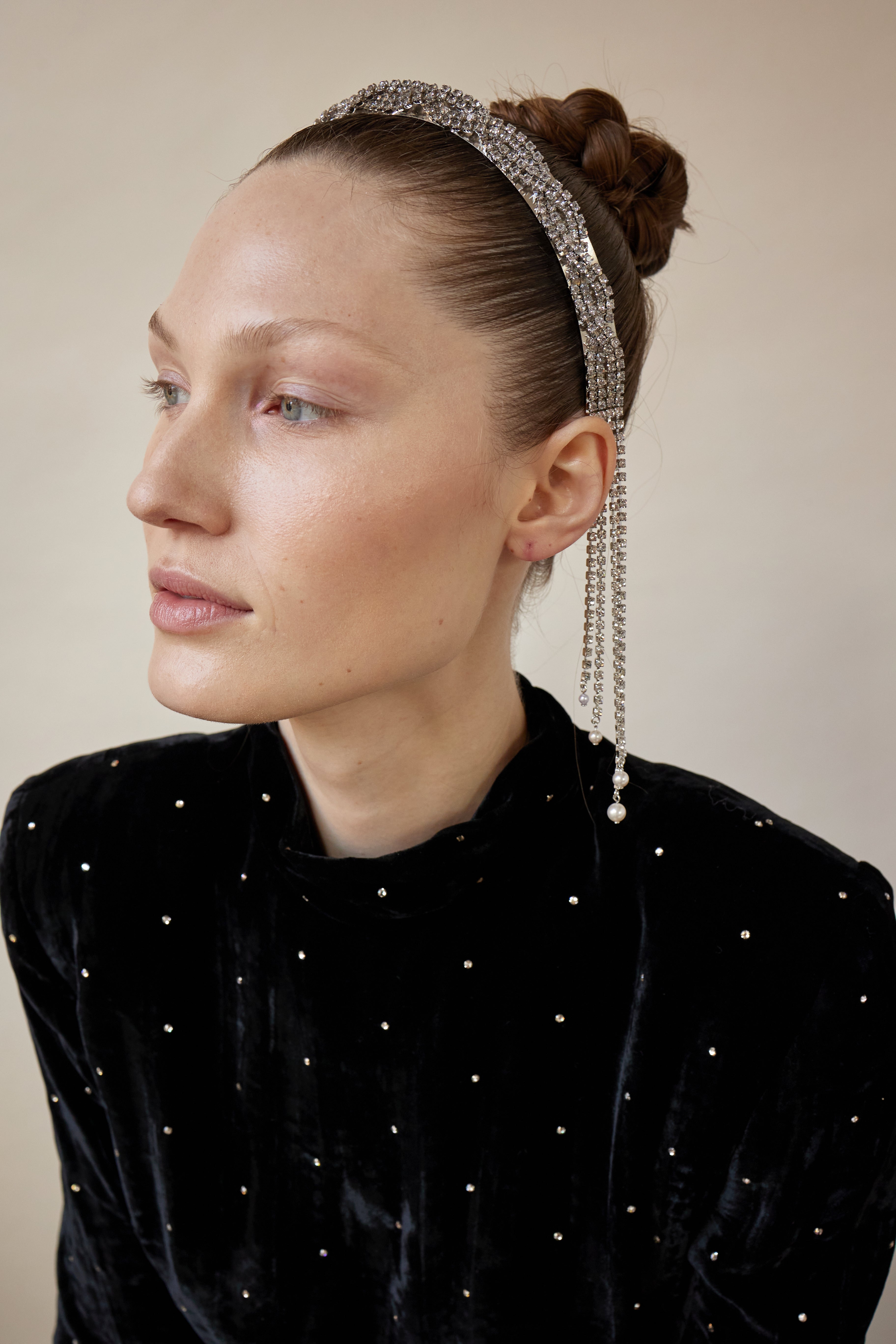 Margaret Crystal Fringe Headband - Elegant Beaded Hair Accessory for Women | Perfect for Weddings, Parties & Special Occasions