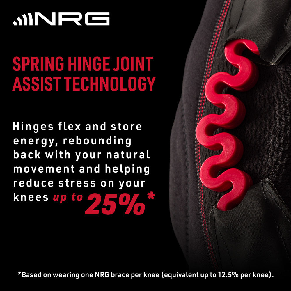 NRG Spring Hinge Knee Brace - Adjustable Support for Running, Sports & Arthritis Relief - Ideal for Active Lifestyles & Joint Pain Management