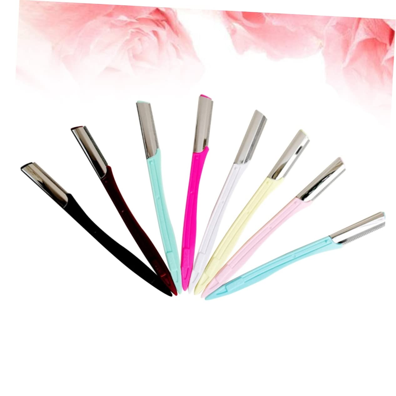 Professional Eyebrow Shaving Kit - 10pcs Stainless Steel Eyebrow Razors with Non-Slip Grip for Precise Shaping | Travel-Friendly & Compact Design | Perfect for Eyebrow Grooming, Facial Hair Removal & Beauty Routine (Random Color)