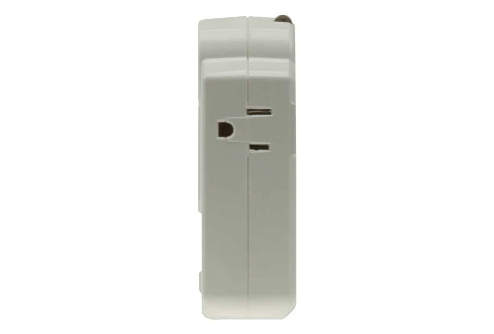 Compact 3-Outlet Wall Plug with 2 USB Ports (4.2A Total) - Perfect for Bedroom, Office & Travel Charging Multiple Devices