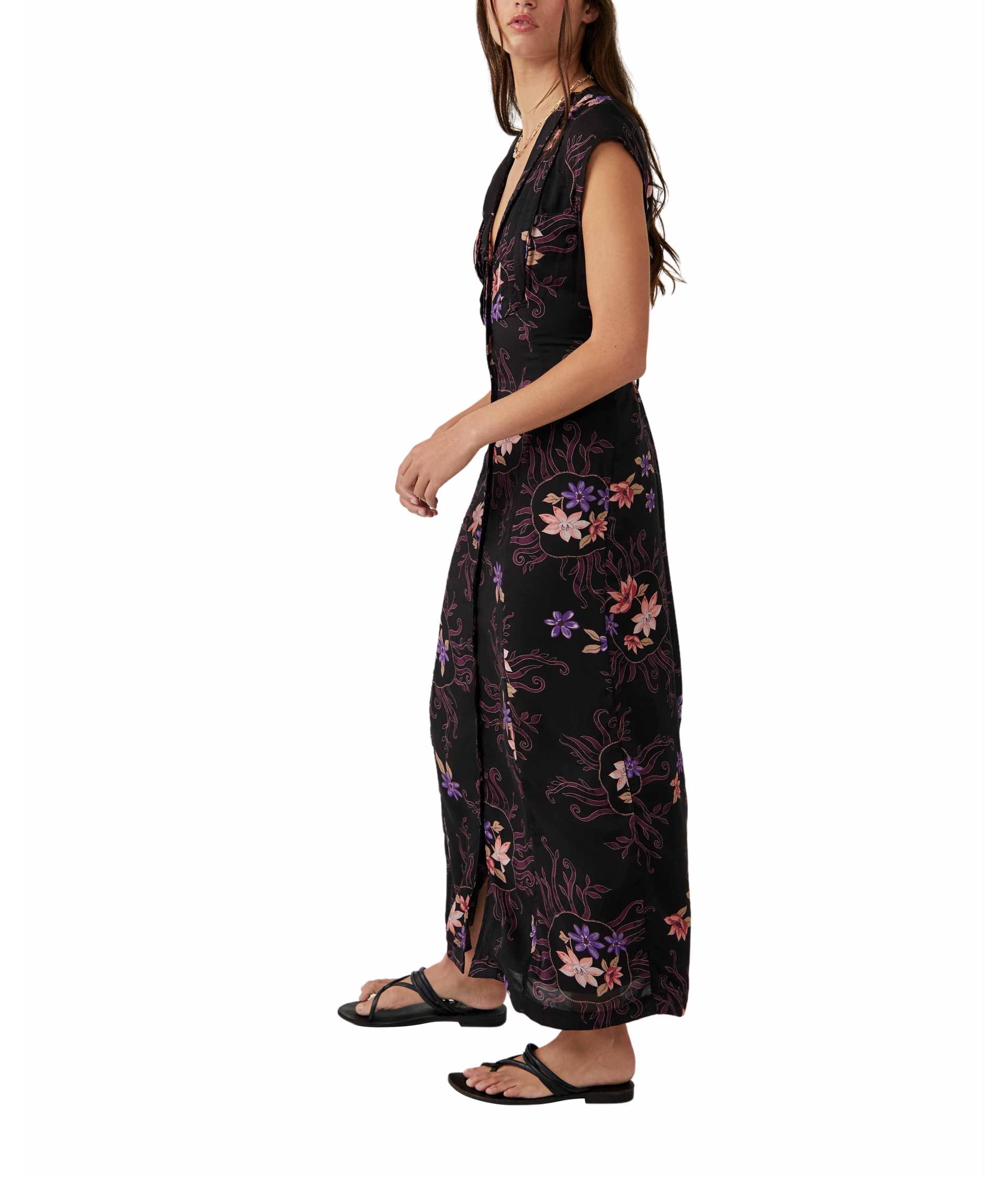 Free People Rosemary Printed Midi Dress - Floral Boho Chic Dress for Women, Perfect for Summer Outfits, Beach Vacations & Date Nights