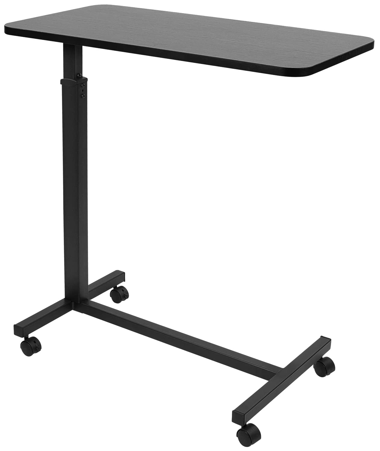 Mount-It! Adjustable Overbed Table with Wheels - Rolling Hospital Bedside Tray for Home & Medical Use | Height Adjustable Medical Table with Locking Casters | Perfect for Eating, Working, Reading in Bed or Recovery