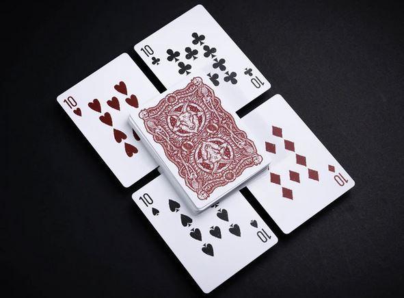 Premium 666 Crimson Flare Playing Cards - Elegant Poker Deck for Magic Tricks, Cardistry & Casino Games | Perfect for Poker Nights, Magic Shows & Collectors