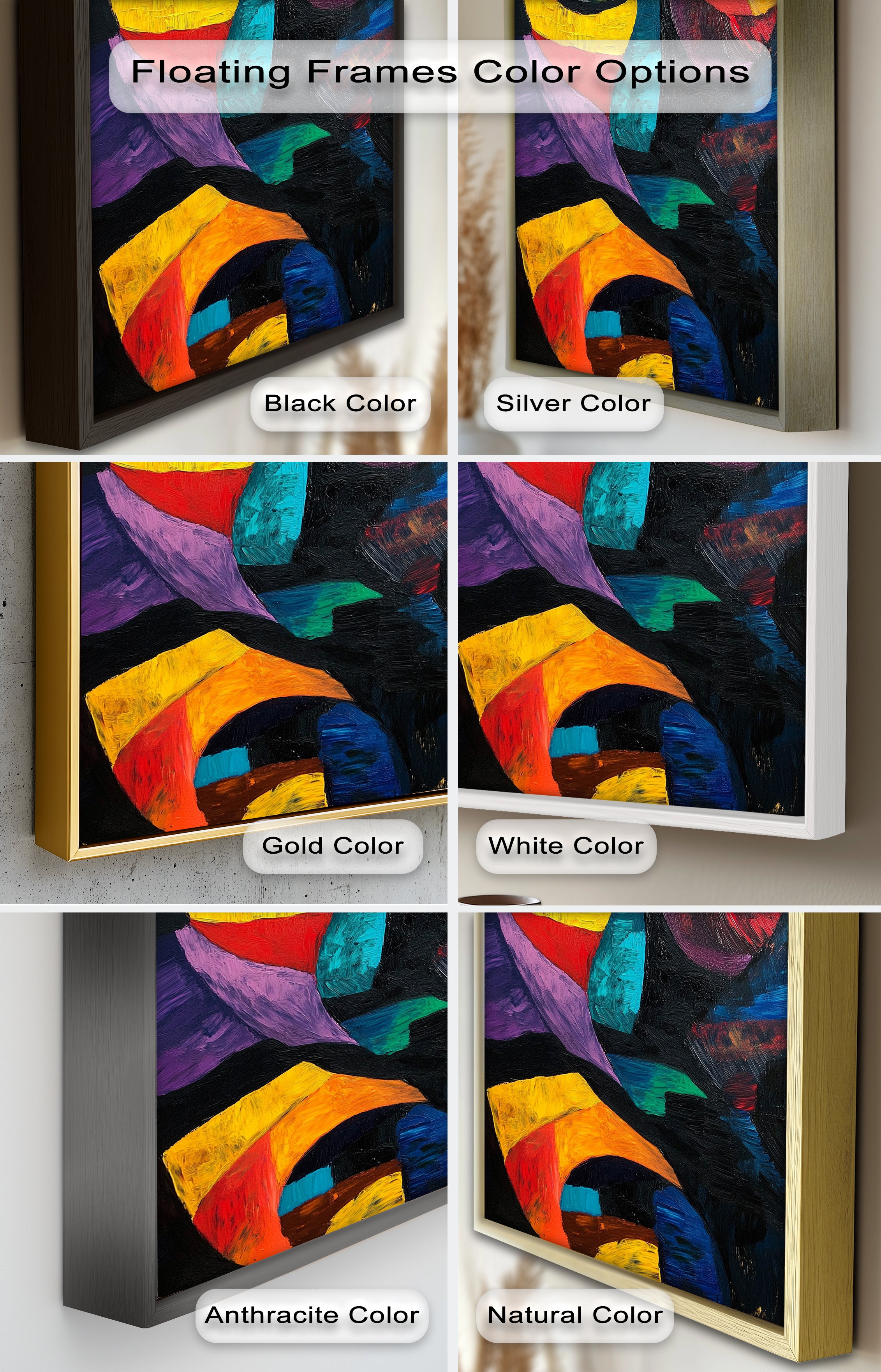 Abstract Eye Expression Fauvism Oil Painting - Modern Wall Art for Living Room, Bedroom & Office Decor