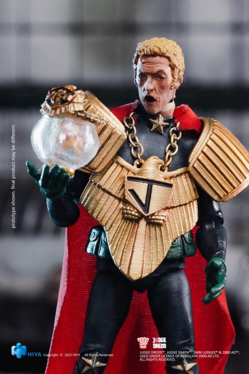 1/18 Scale HIYA 4-Inch Action Figure - Exquisite Mini Series Judge Dredd Chief Judge Caligula Collectible Toy for Display & Action Scenes - Perfect for Collectors, Dioramas, and Comic Book Fans