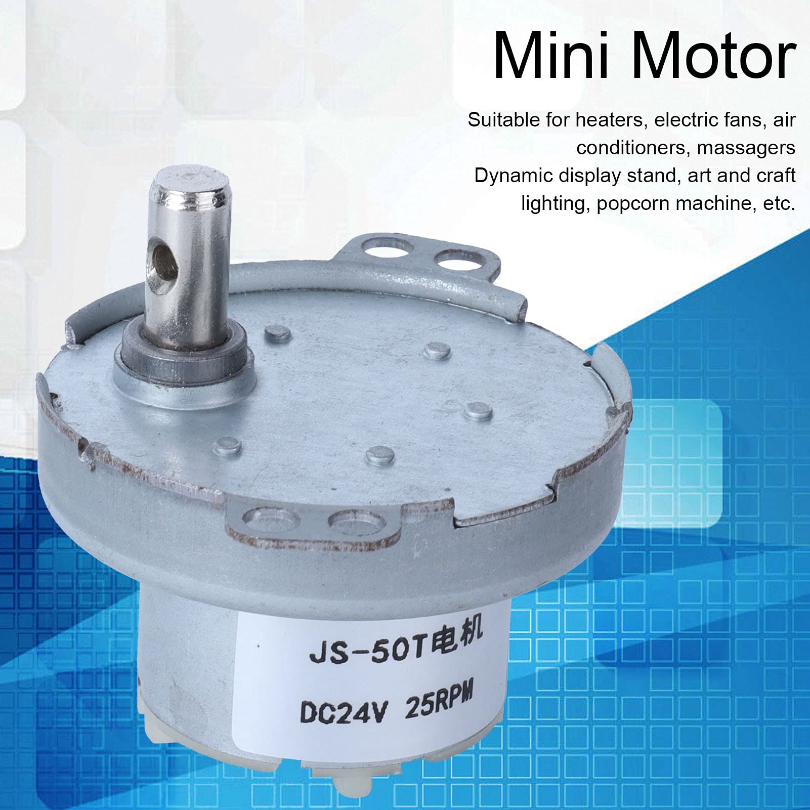 Mini Electric Motor - Hard & Wear-Resistant, Low Friction, Low Noise & Energy Efficient for Household Appliances | Perfect for Heaters, Electric Fans & DIY Projects