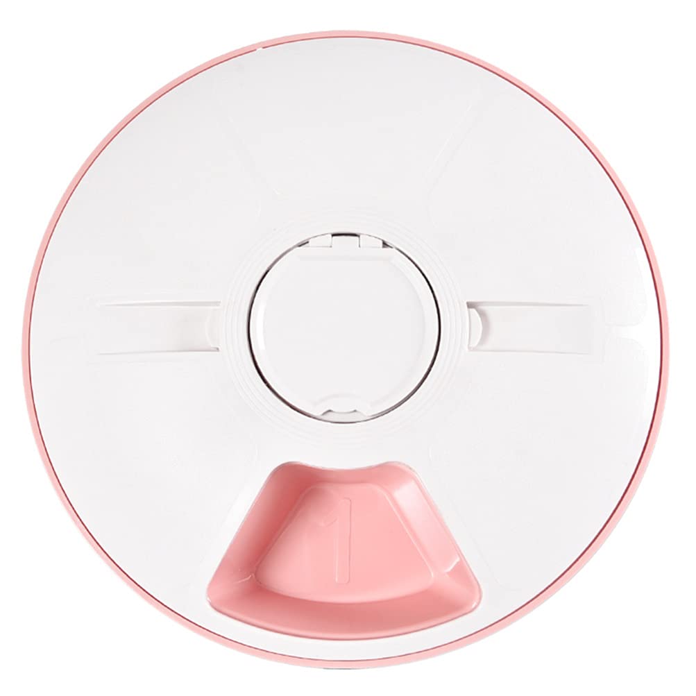 Balacoo Automatic Dog & Cat Feeder - Programmable Wet/Dry Food Dispenser with Timer for Small/Medium Pets - Perfect for Puppies, Kittens & Busy Pet Owners (Pink)