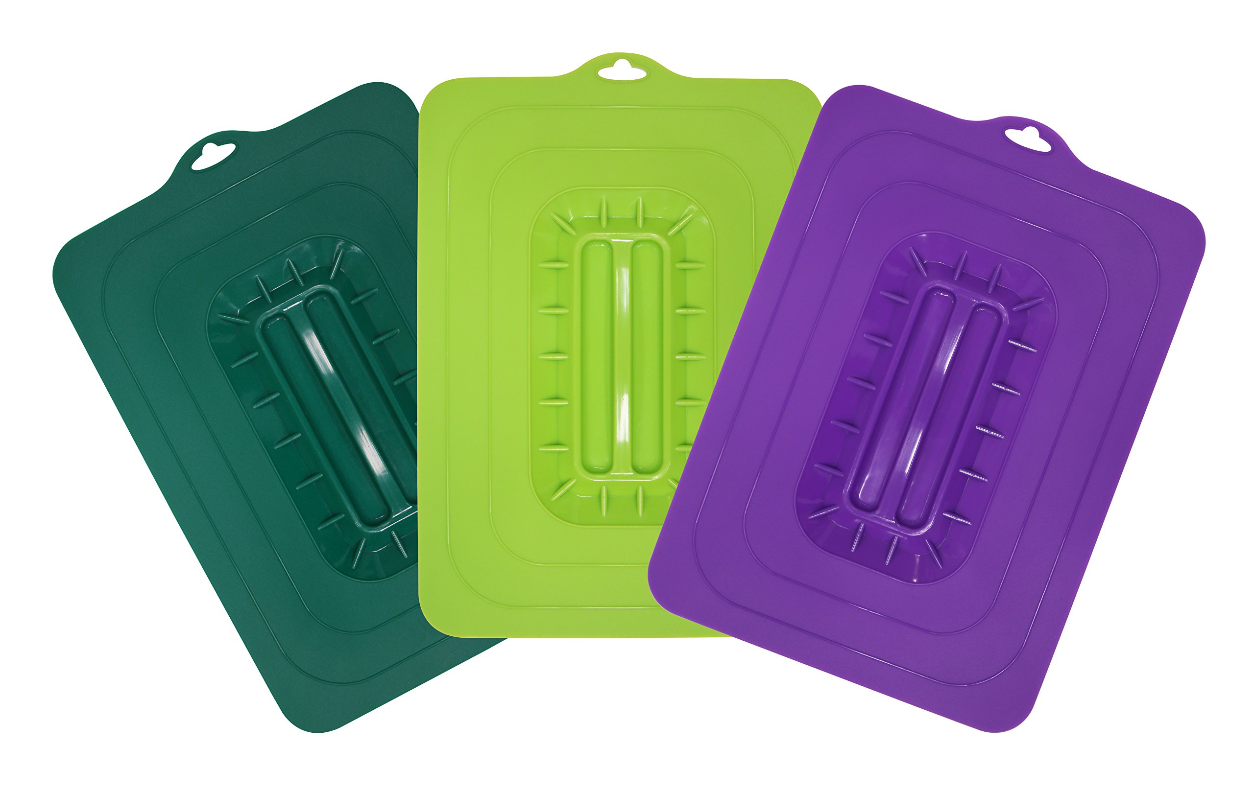 Elite Gourmet Silicone Suction Lids - Set of 3 for Casseroles & Baking Pans - Kitchen Essentials