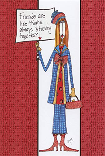 Funny Birthday Card for Women - Pictura Friends Are Like Thighs Dolly Mamas Humorous Greeting Card | Perfect for Sister, Best Friend, Mom & Coworkers | Birthday Gifts, Friendship Cards & Office Humor
